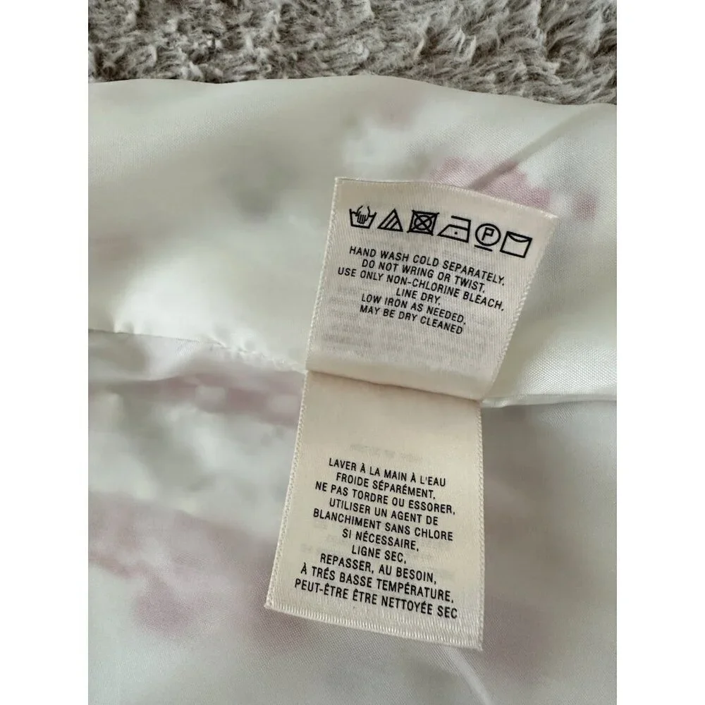 Maeve Cotton Embroidered Skirt Pompom Hem Lined Anthropologie Size 12 Cream Red